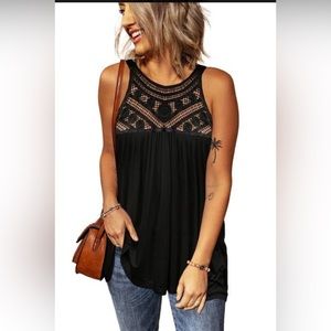 Crochet Lace Tank Top 2X NWT